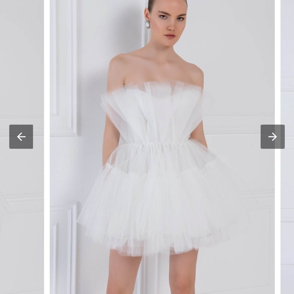 Mini Tulle White Dress